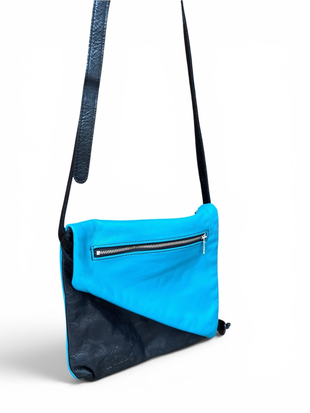 Anita Jackel Handmade Origami Fold Reversible Leather Shoulder Bag Purse